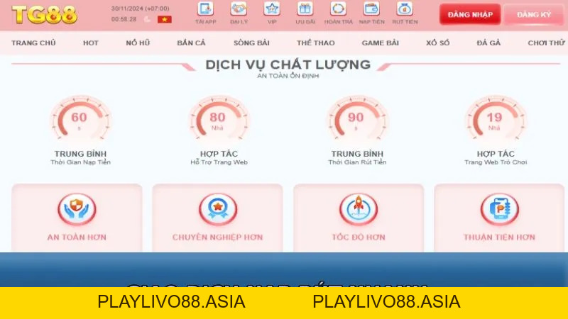 Tg88 - Trang Chủ Tg88.com | Thưởng Nạp 28.888K - playlivo88.asia