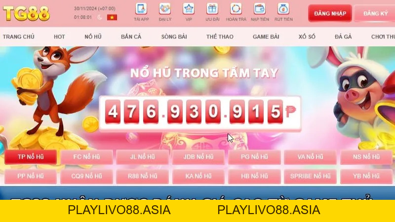 Tg88 - Trang Chủ Tg88.com | Thưởng Nạp 28.888K - playlivo88.asia