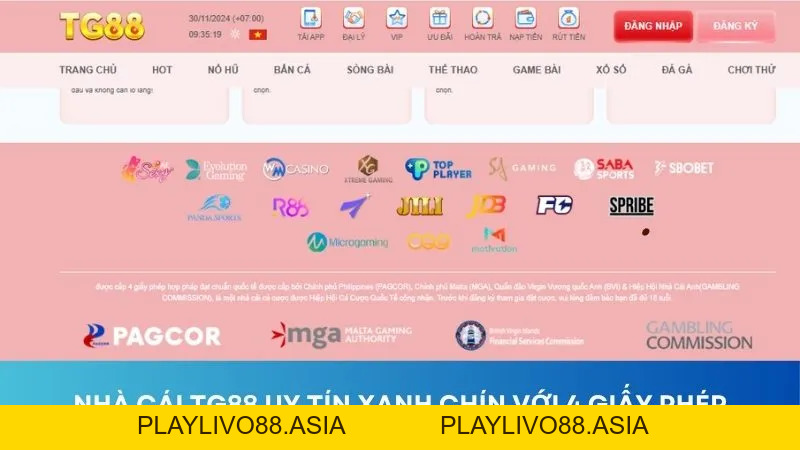 Tg88 - Trang Chủ Tg88.com | Thưởng Nạp 28.888K - playlivo88.asia